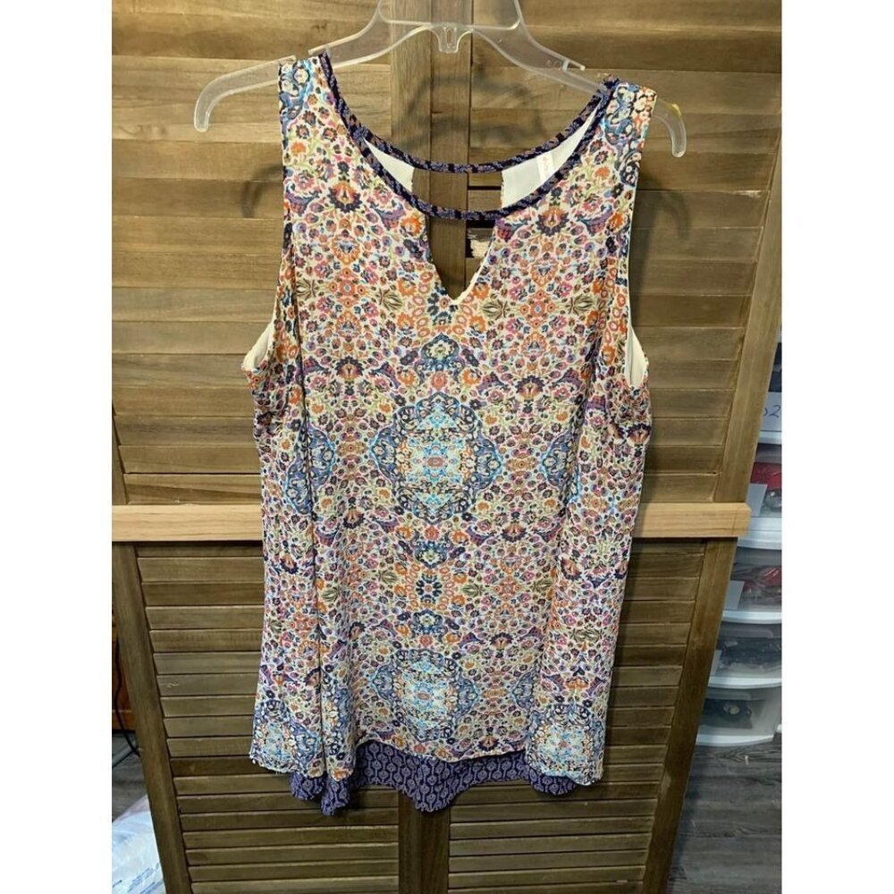 Xhilaration Paisley Dress Lined Business Casual Retro Y2K Office Juniors Sz XXL